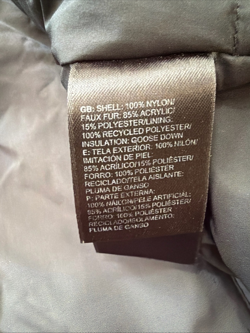 The North Face Women's Puffer Jacket Medium Gray, Goose Down, Faux Fur, Hooded - Picture 6 of 7
